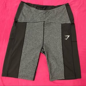 Gymshark Biker Shorts (Grey/Black), size M